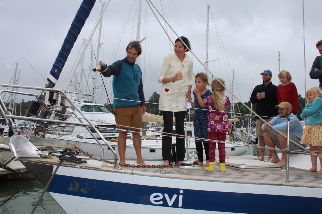 Boat christening party